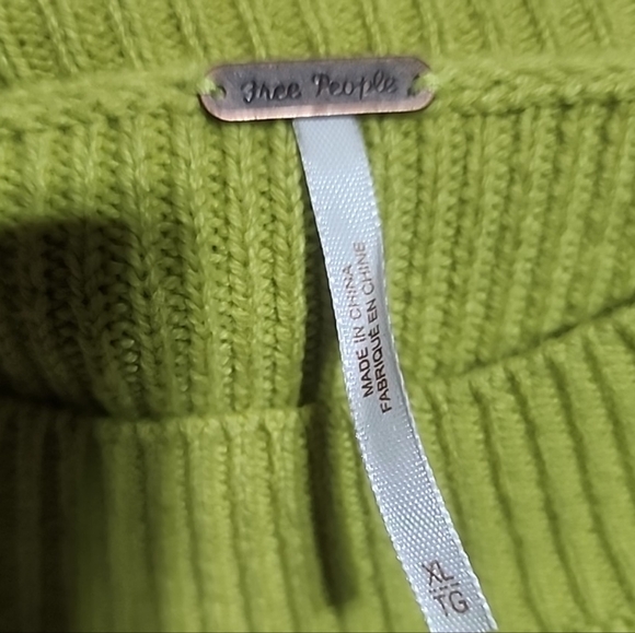 Free People Easy Street Dolmain Cropped Green Sweater. Xl - Picture 6 of 6